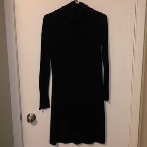 Black long sleeve turtle neck dress